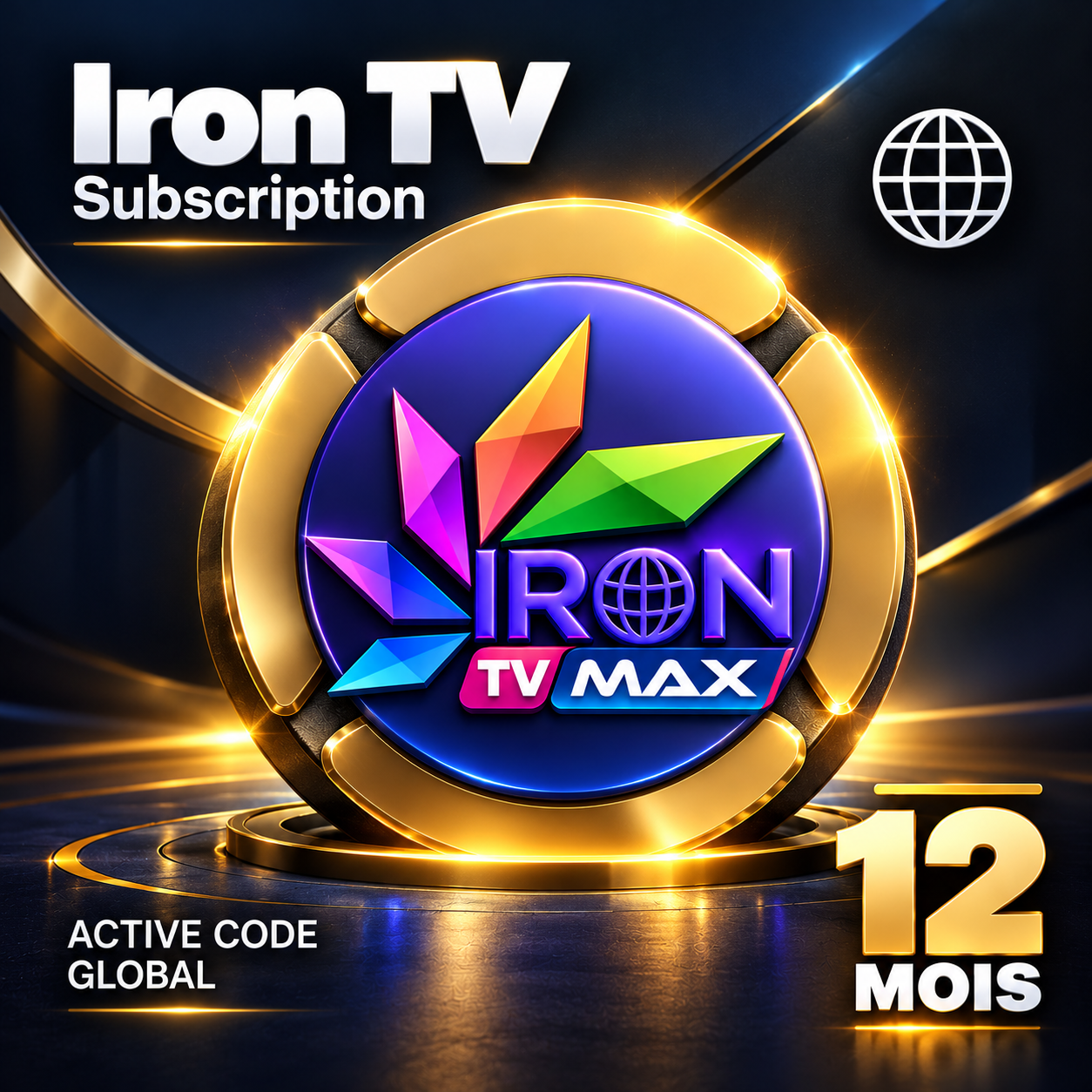 Carte d’abonnement Iron TV Max 12 mois – Algérie