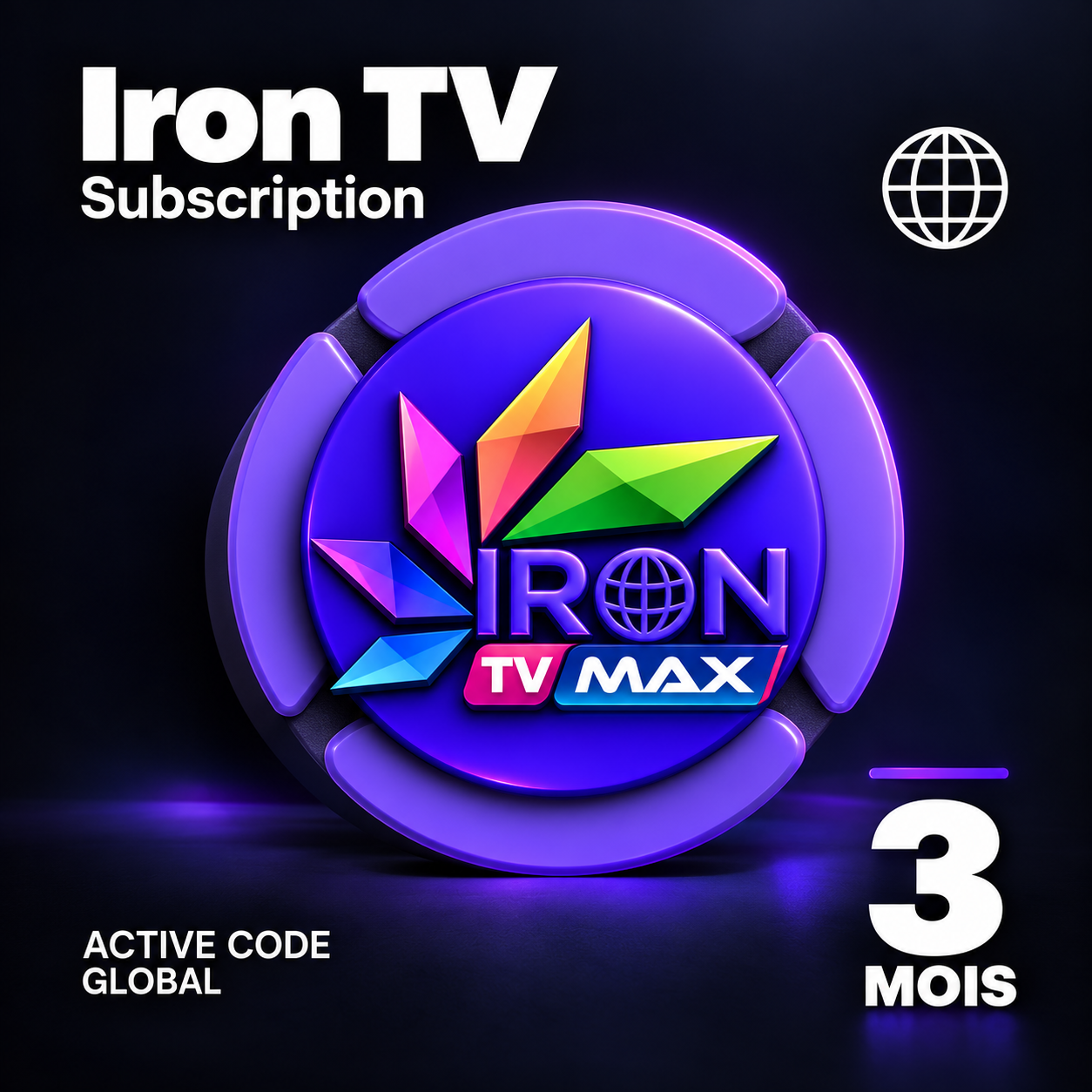 Carte Iron TV Max Algérie abonnement 3 mois