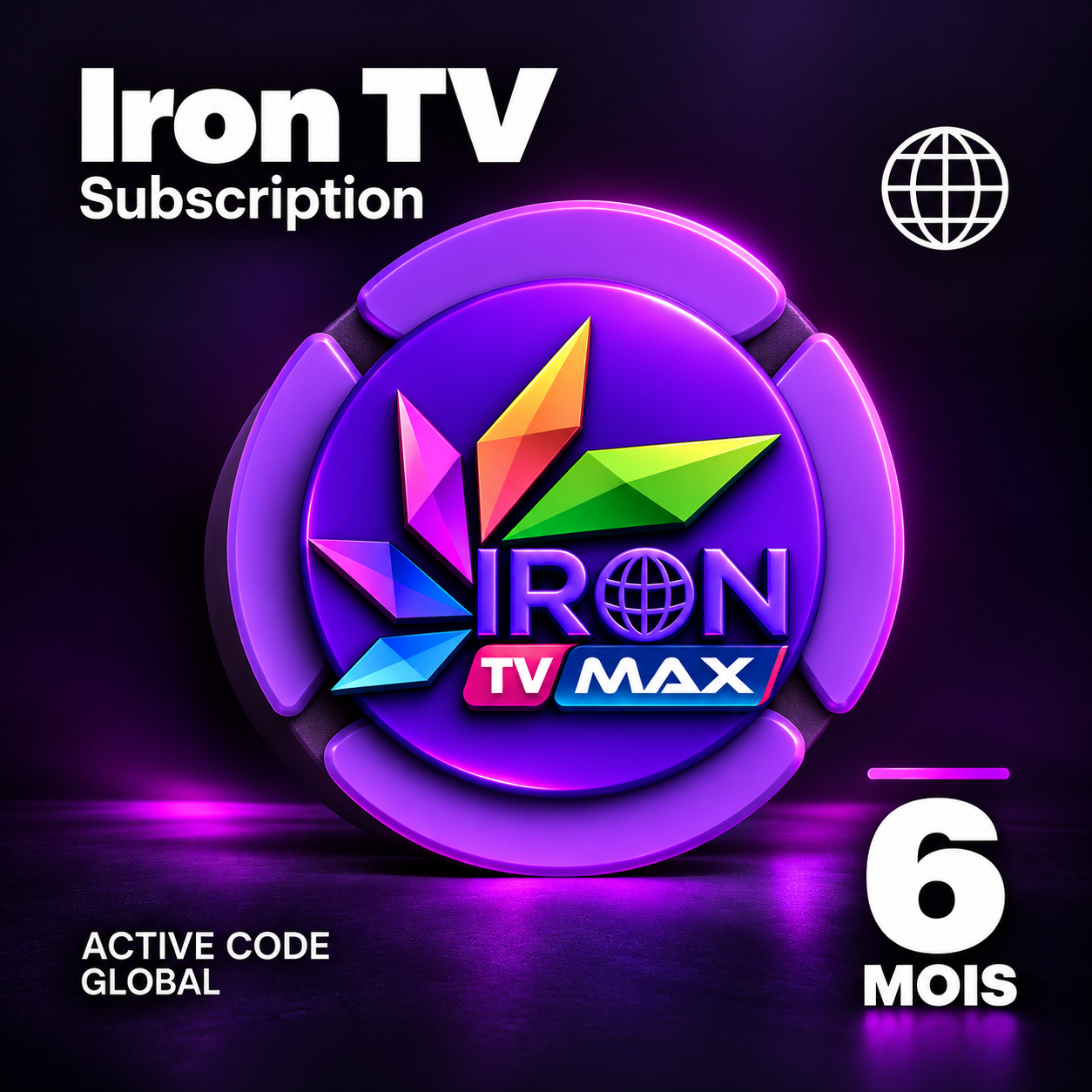 Carte Iron TV Max Algérie abonnement 6 mois